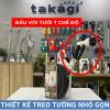 Bộ cuộn vòi tưới cây treo tường 15m Takagi R115CG