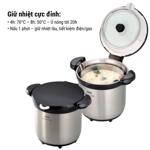 Nồi Ủ Thermos Nhật Bản 4 5L - Tiết Kiệm Năng Lượng Giữ Trọn Dinh Dưỡng