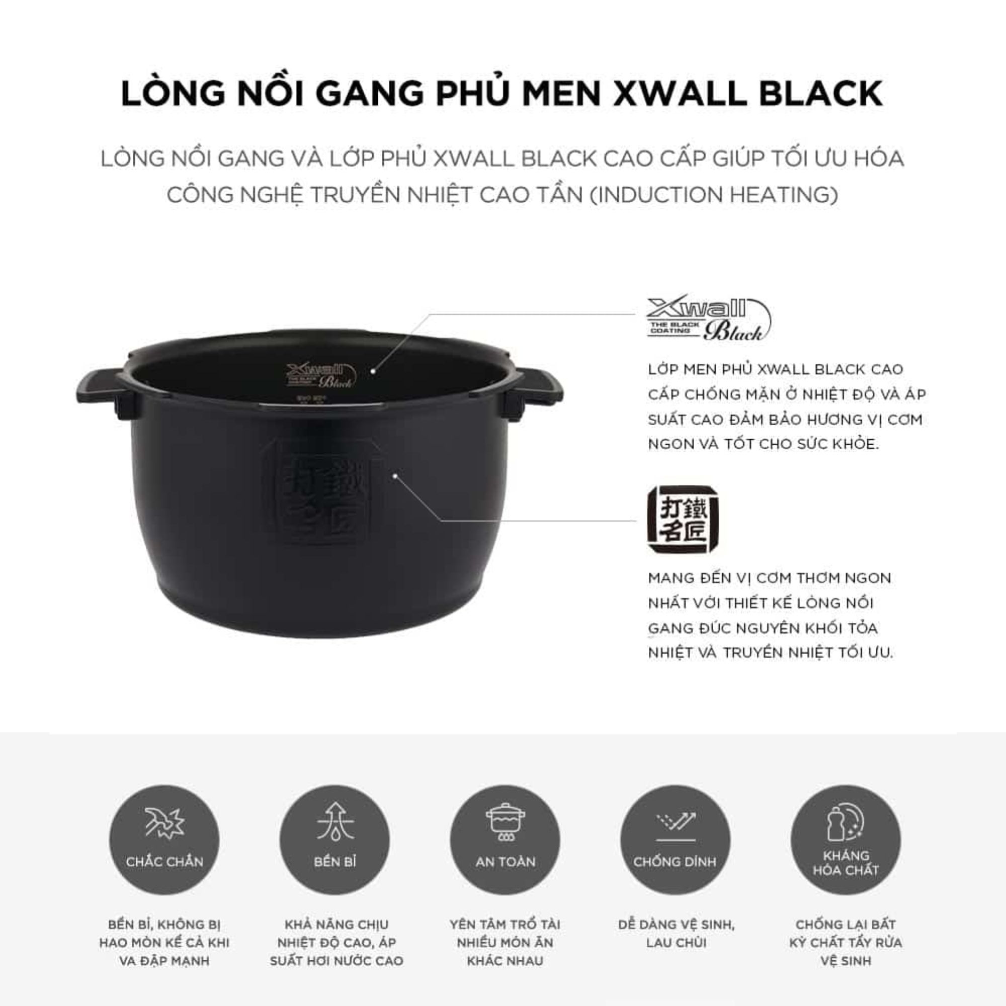 Nồi Cơm Điện Cao Tần Áp Suất CUCKOO CRP-HWF1000F 1 8L - Chuẩn Mực Dinh Dưỡng