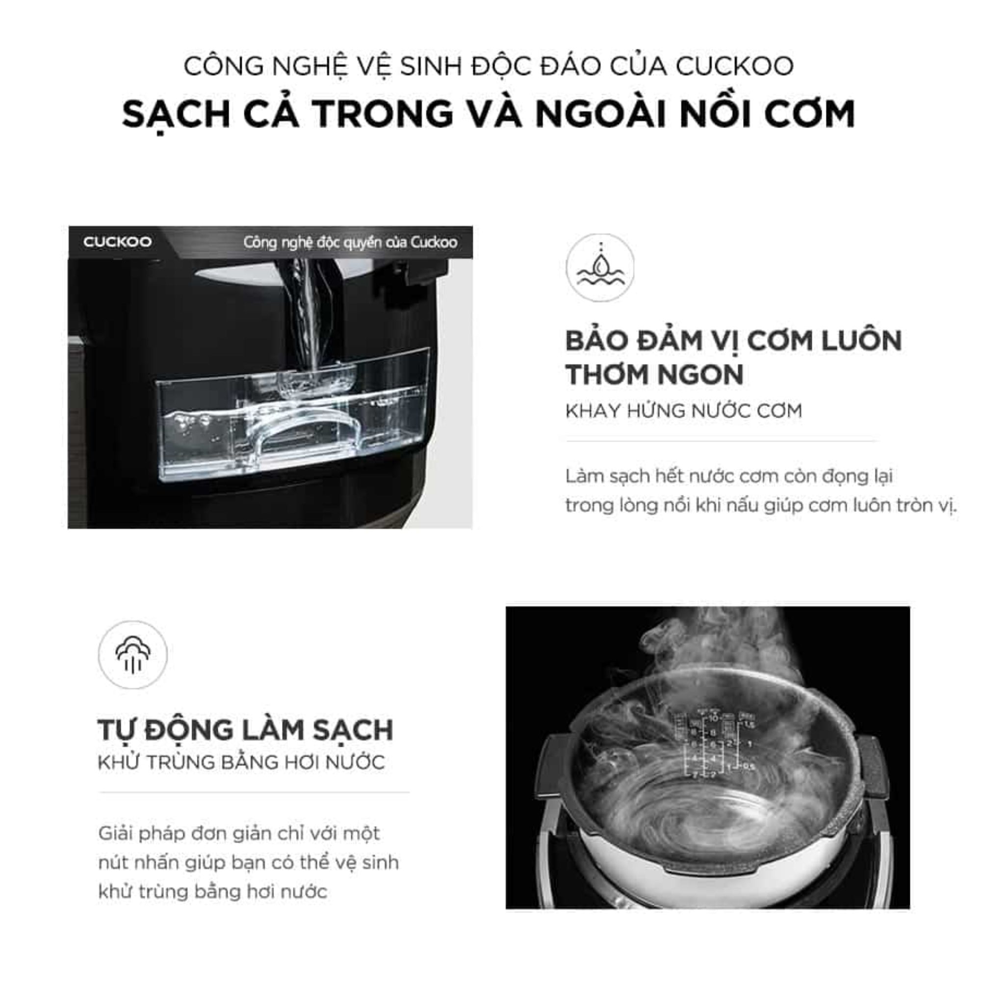 Nồi Cơm Điện Cao Tần Áp Suất CUCKOO CRP-HWF1000F 1 8L - Chuẩn Mực Dinh Dưỡng