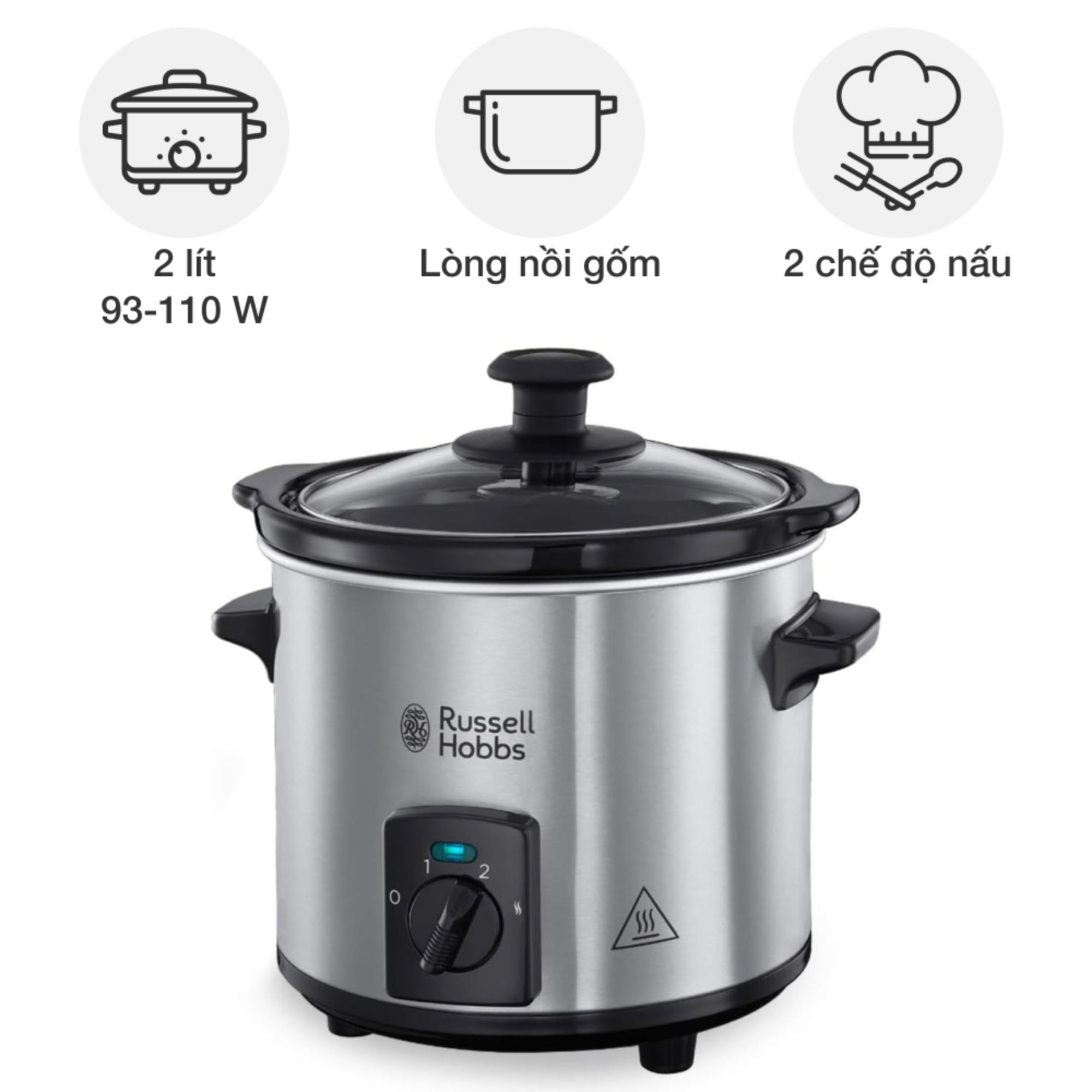 Nồi Nấu Chậm Russell Hobbs 2L - Khơi Nguồn Cảm Hứng Ẩm Thực Tinh Tế