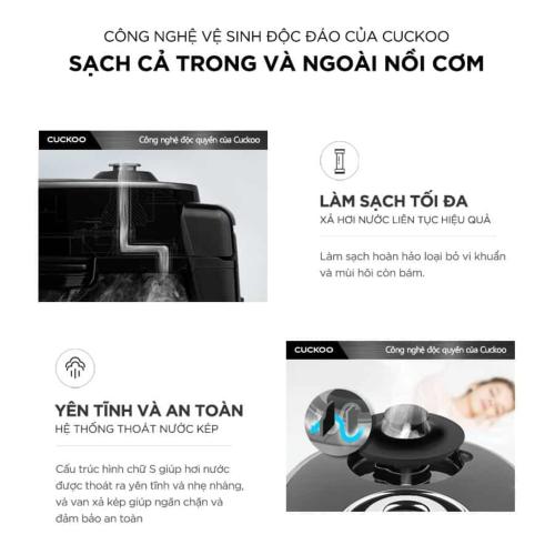 Nồi Cơm Điện Cao Tần Áp Suất CUCKOO CRP-HWF1000F 1 8L - Chuẩn Mực Dinh Dưỡng
