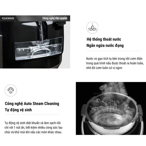 Nồi Cơm Điện Cao Tần Cuckoo CRP-HUF10BS 1 8L Chính Hãng