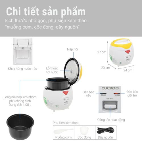 Nồi Cơm Điện Cuckoo 1 08L CR-0671 - Giải Pháp Bữa Cơm Hoàn Hảo Cho Gia Đình Hiện Đại