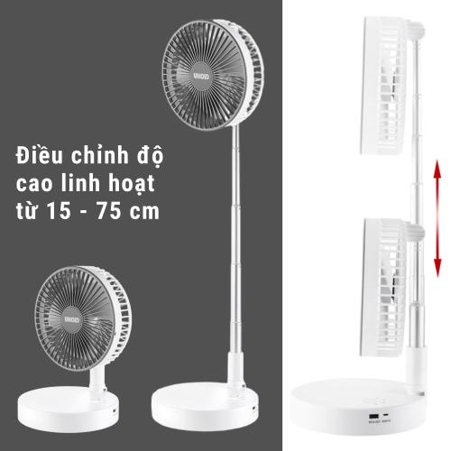 Quạt Tích Điện UNOLD 86720 Teleskop-Venti Cordless - Điểm Nhấn Tinh Tế Cho Không Gian Sống Hiện Đại