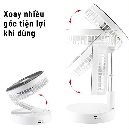 Quạt Tích Điện UNOLD 86720 Teleskop-Venti Cordless - Điểm Nhấn Tinh Tế Cho Không Gian Sống Hiện Đại