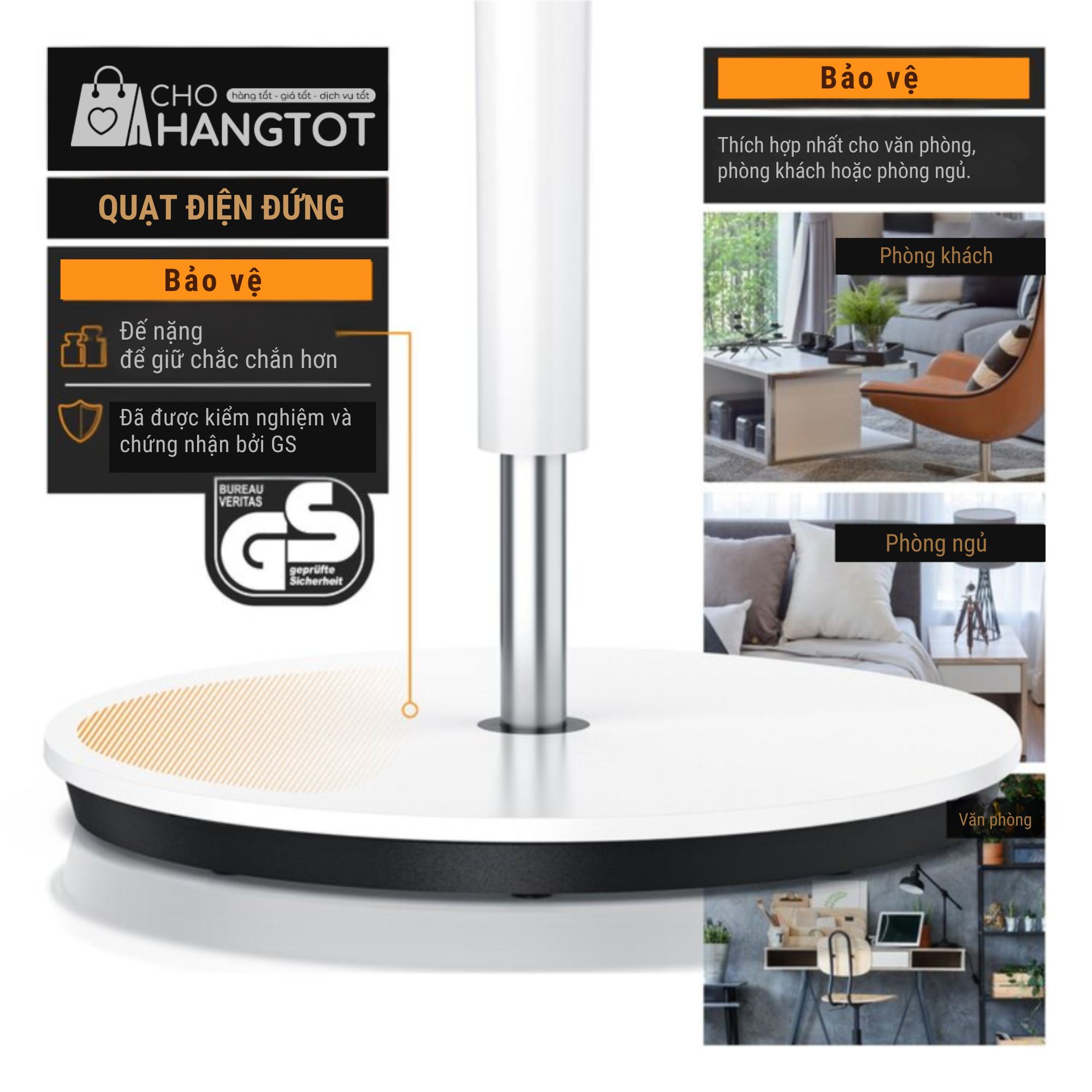 Quạt Cây Brandson DC ECO - Đỉnh Cao Công Nghệ Động Cơ Không Chổi Than Từ Đức