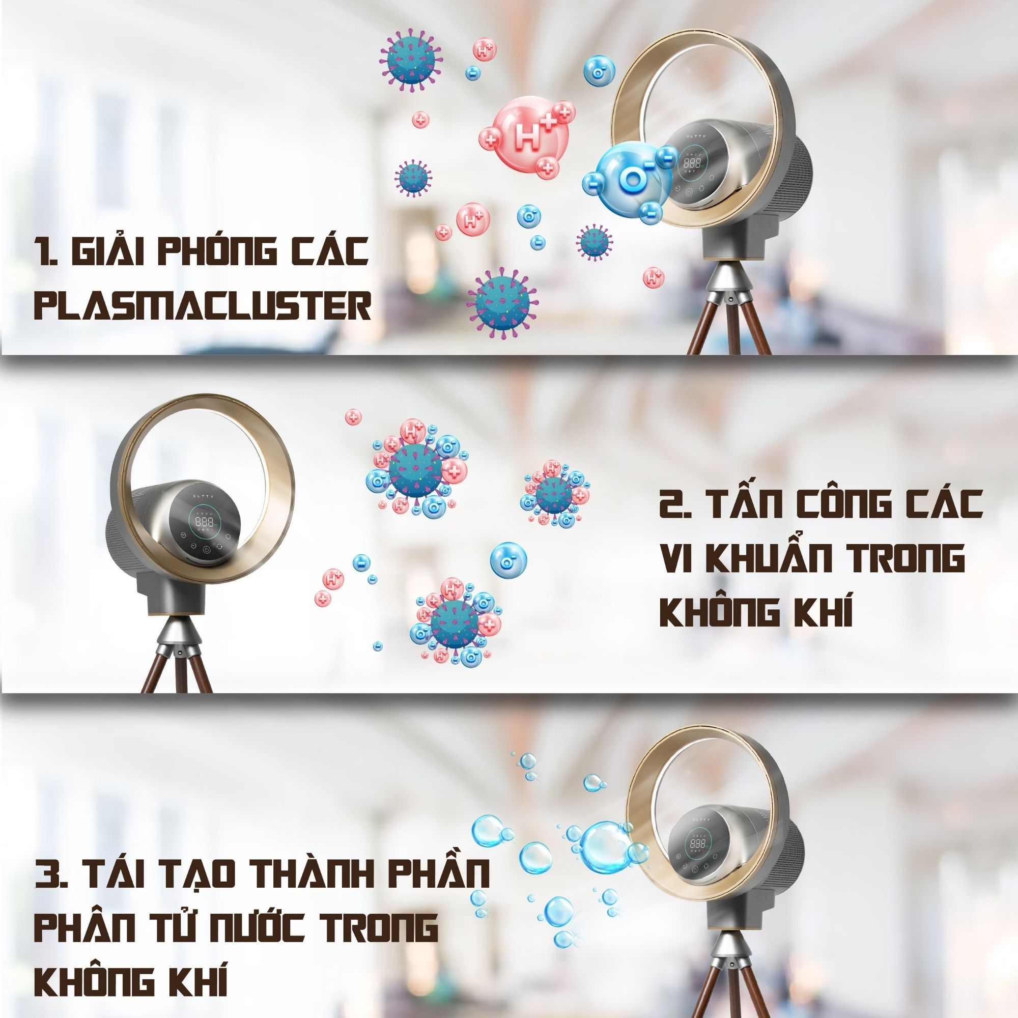 Quạt Lọc Không Khí Ultty BB Phong Cách Retro - Giải Pháp Thanh Lọc Không Gian Sống Toàn Diện