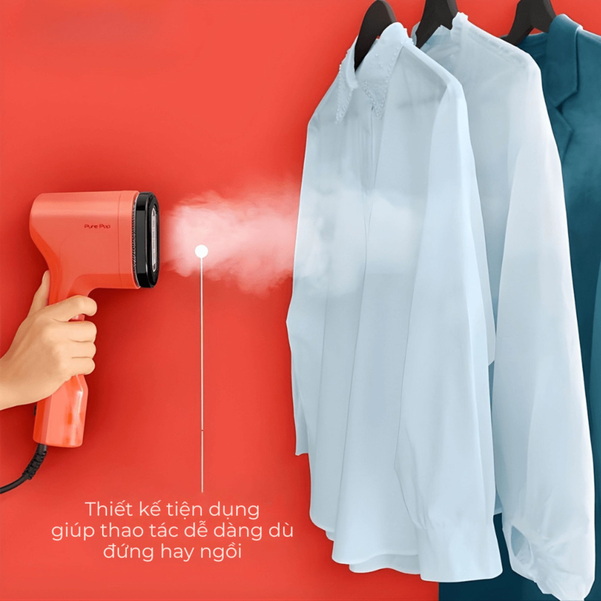 Bàn Là Hơi Nước Cầm Tay Tefal Pure POP DT202 - Giải Pháp Chăm Sóc Trang Phục Toàn Diện