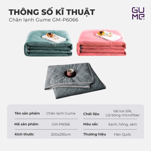Chăn Lạnh Hàn Quốc Gume GM-P6066 - Nâng Tầm Không Gian Nghỉ Dưỡng Tại Gia