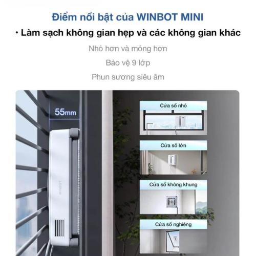 Ecovacs Winbot Mini Giải Pháp Làm Sạch Kính Thông Minh Khung Cửa Nhỏ