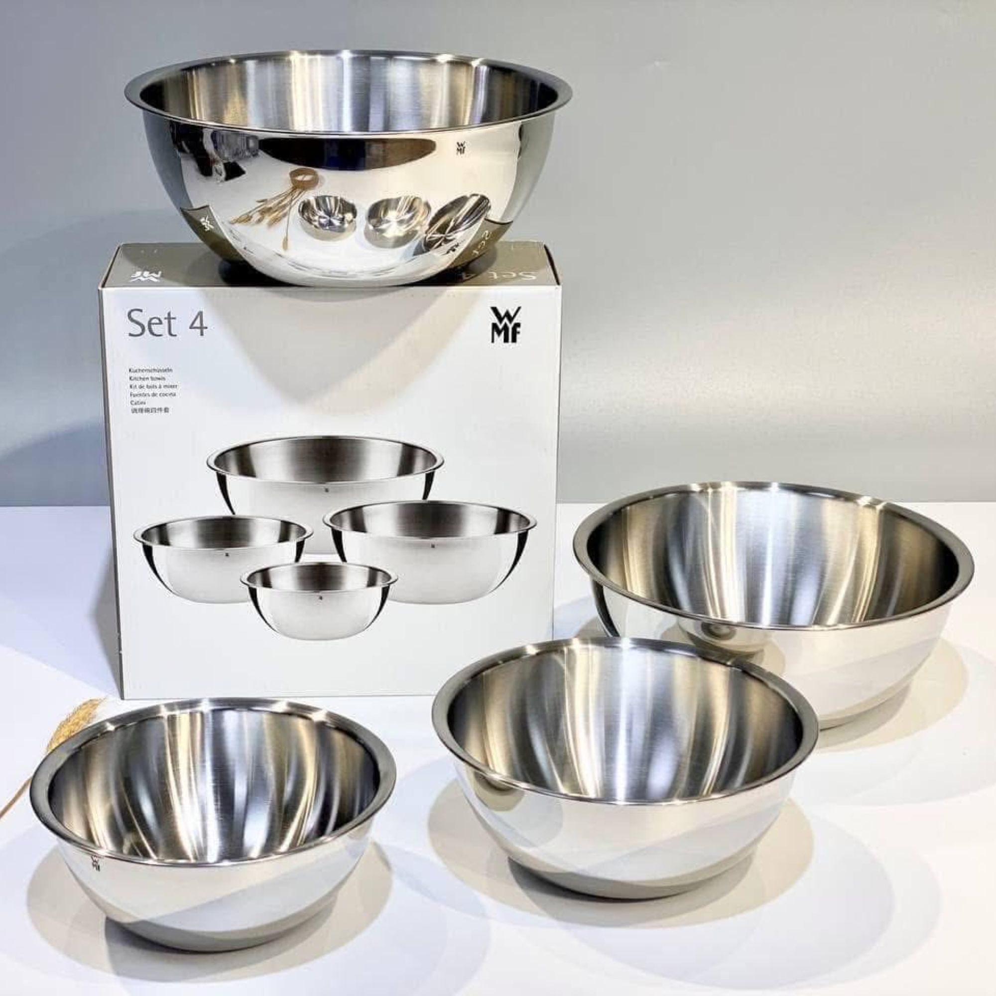 Bộ Bát Trộn WMF Gourmet 4 Chiếc Chính Hãng Inox 18 10 Chuẩn Đức
