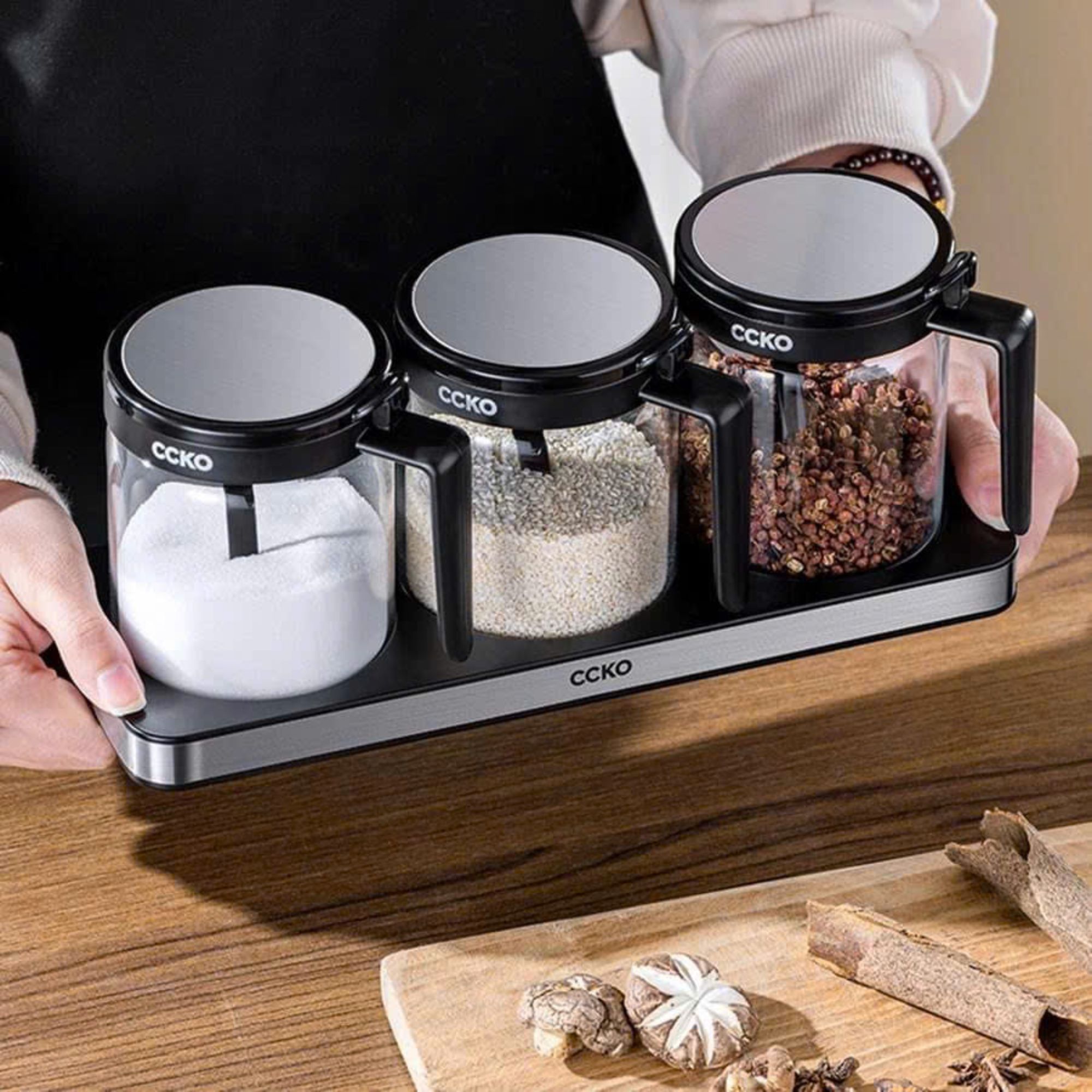 Hũ Đựng Gia Vị CCKO Inox 304 Cao Cấp - Tối Ưu Không Gian Bếp Hiện Đại