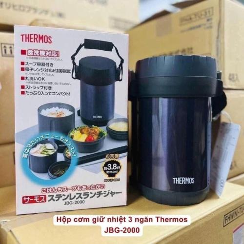 Hộp Cơm Giữ Nhiệt 3 Ngăn Thermos JBG-2000 - Chăm Chút Bữa Ăn Trọn Vẹn Yêu Thương