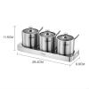 Set 3 Hũ Đựng Gia Vị CCKO Inox 304 Nắp Thủy Tinh – Giải Pháp Hoàn Hảo Cho Không Gian Bếp Hiện Đại