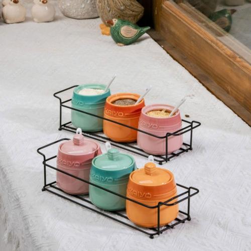 Set 3 Hũ Gia Vị Gốm Sứ Rainbowl Kaiyo KCC-5141 - Giải Pháp Lưu Trữ Hoàn Hảo