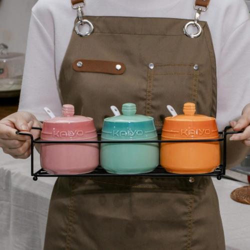 Set 3 Hũ Gia Vị Gốm Sứ Rainbowl Kaiyo KCC-5141 - Giải Pháp Lưu Trữ Hoàn Hảo