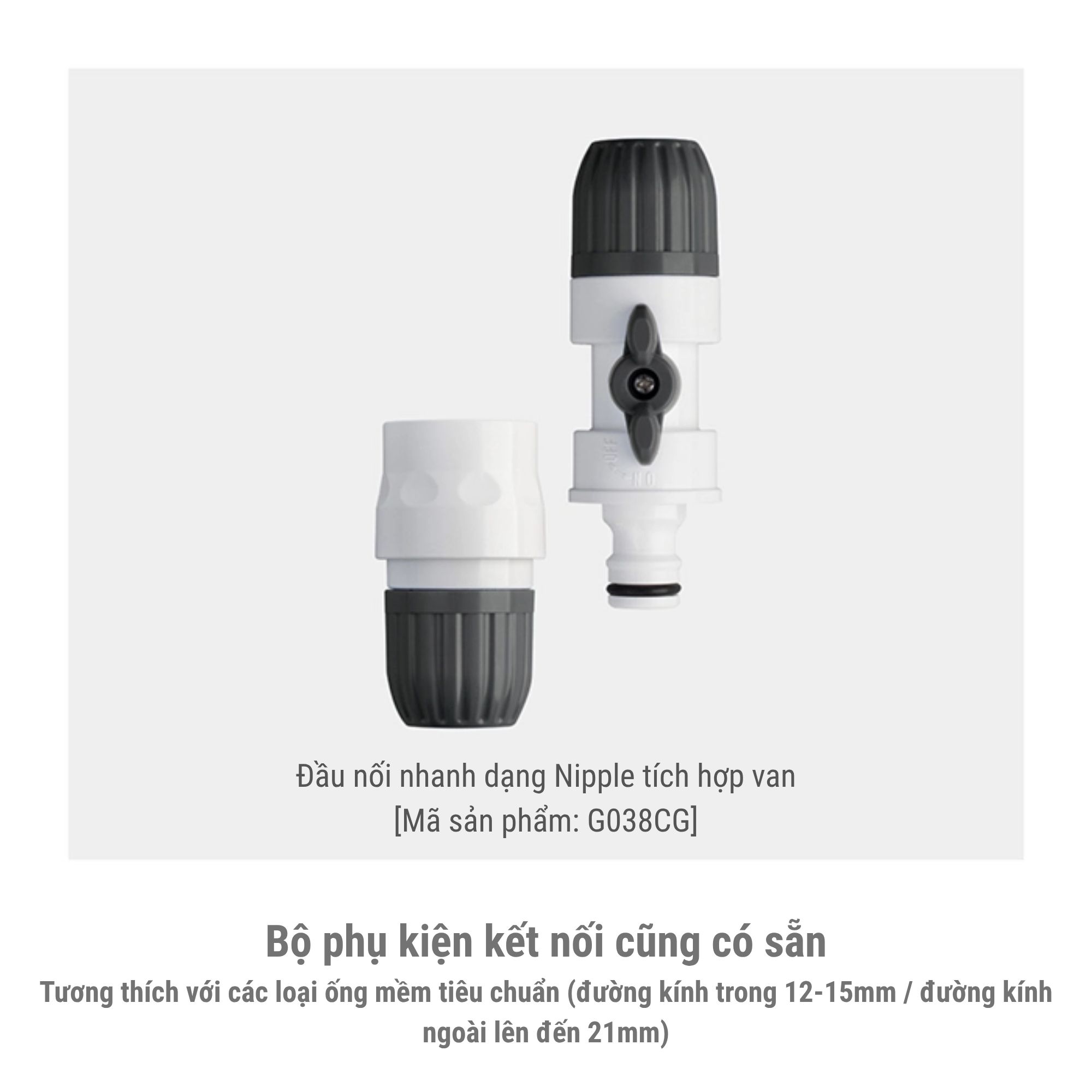 Đầu Nối Ống Nước Tích Hợp Van G036CG - Tiêu Chuẩn Kỹ Thuật Vận Hành Tối Ưu