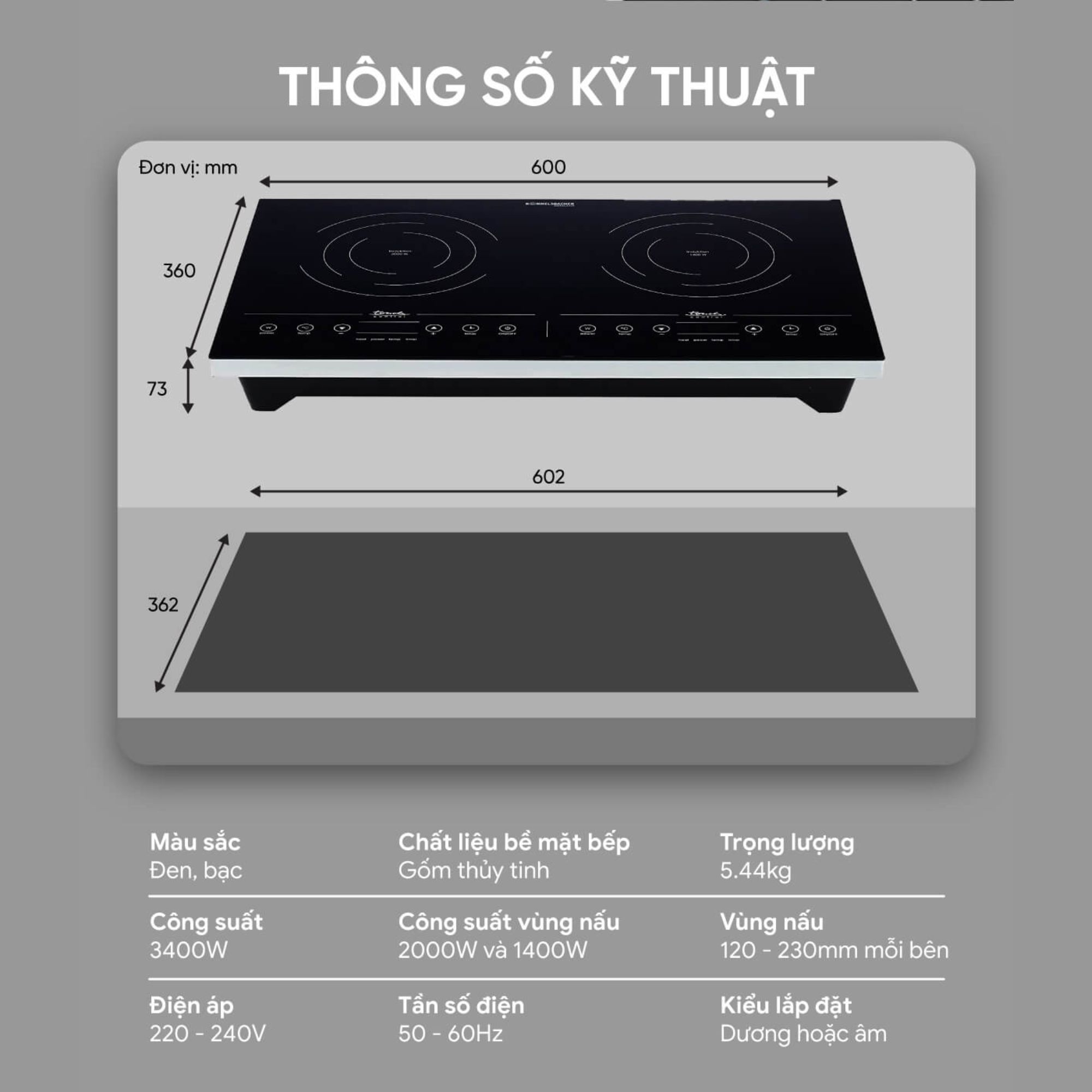 Bếp Từ Đôi Rommelsbacher CT 3410 IN - Điểm Nhấn Sang Trọng Cho Gian Bếp