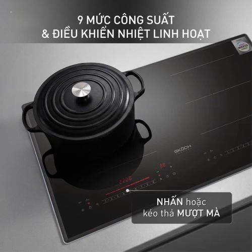 Bếp Từ Cao Cấp 2 Vùng Nấu GKÖCH 5400W - Hiệu Suất Vượt Trội Nấu Nướng Nhanh Chóng