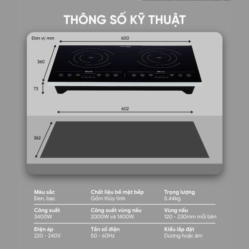 Bếp Từ Đôi Rommelsbacher CT 3410 IN - Điểm Nhấn Sang Trọng Cho Gian Bếp