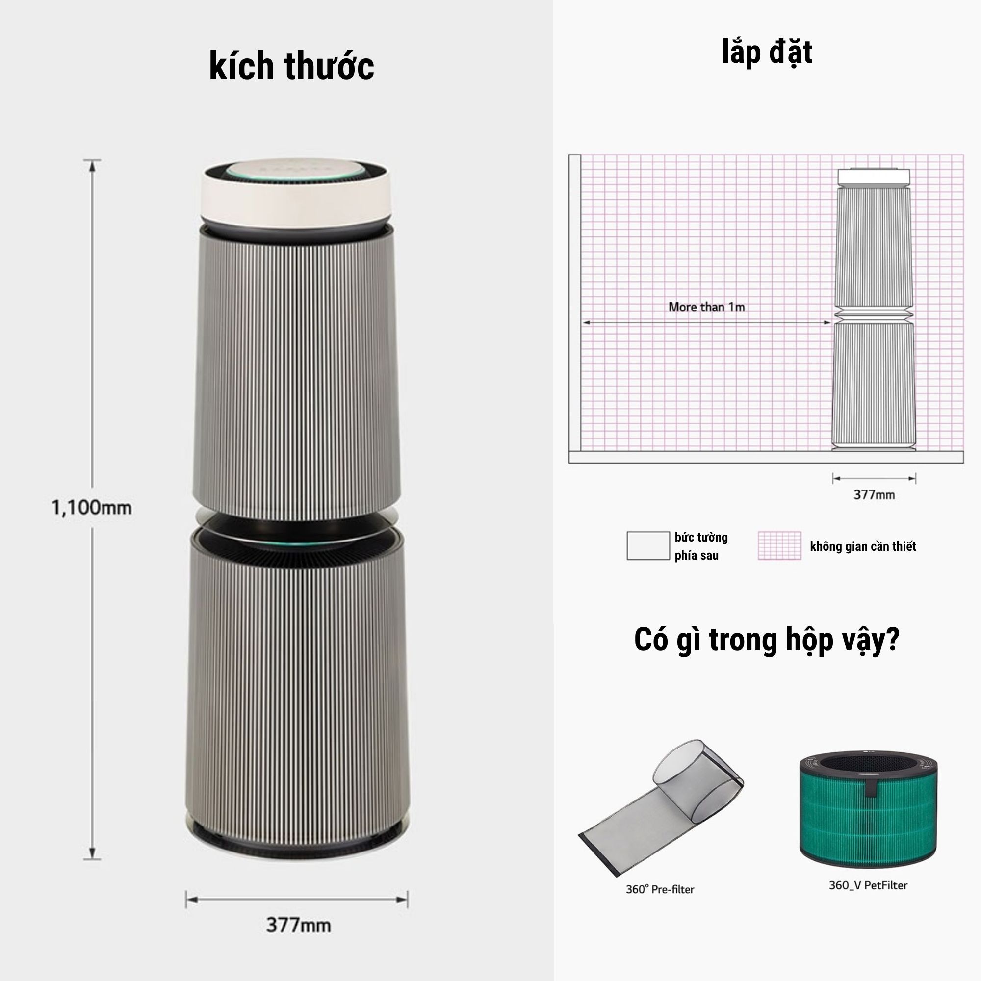 Máy Lọc Không Khí LG PuriCare AS10GDBY0 - Tuyệt Tác Nội Thất Sống Khỏe Thượng Lưu