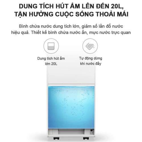 Máy Hút Ẩm Cao Cấp Lumias LMD-20L Công Suất 20L Ngày Lọc Khí HEPA