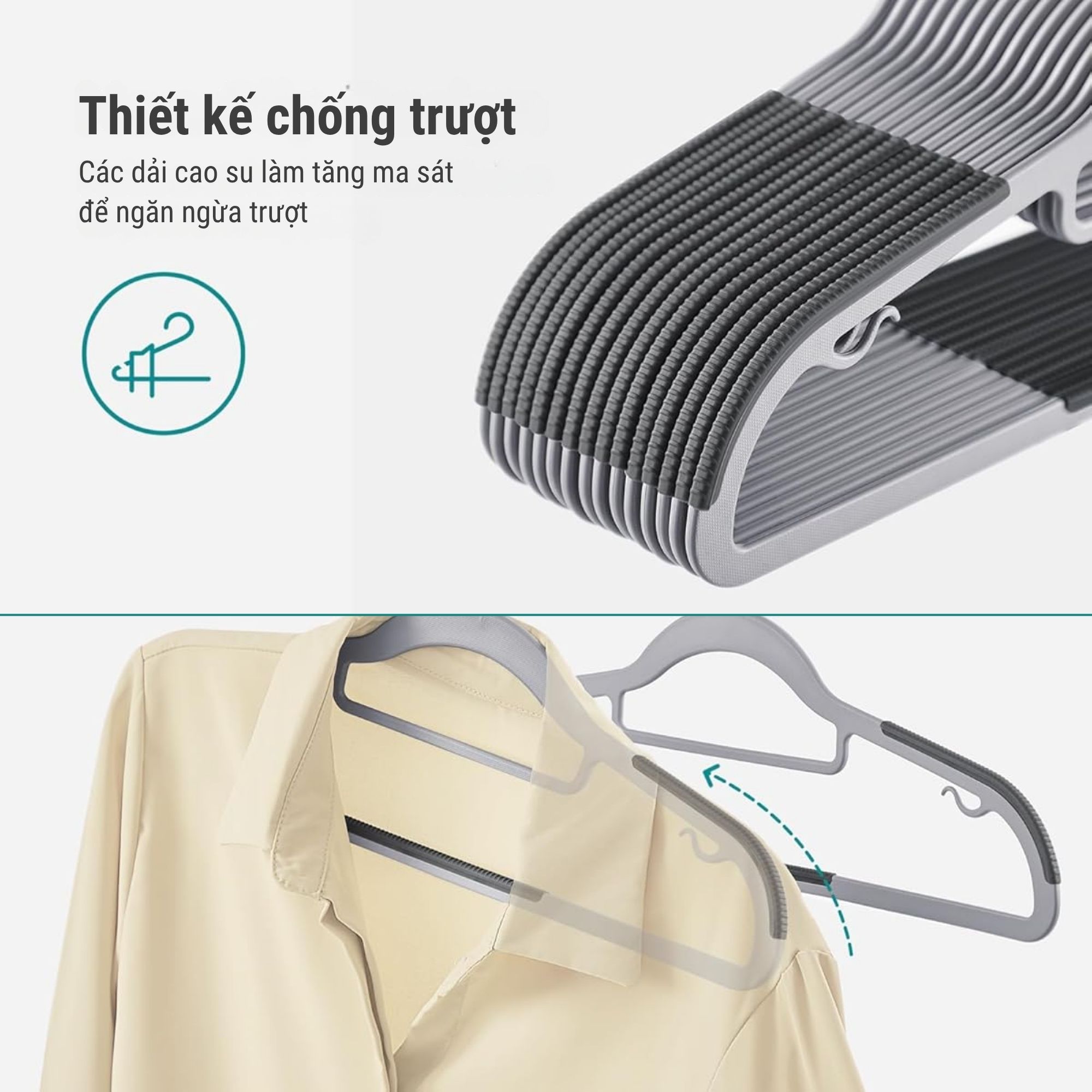 Set 50 Móc Treo Quần Áo Songmics HK87 - Nâng Tầm Không Gian Tủ Đồ Chuẩn Boutique