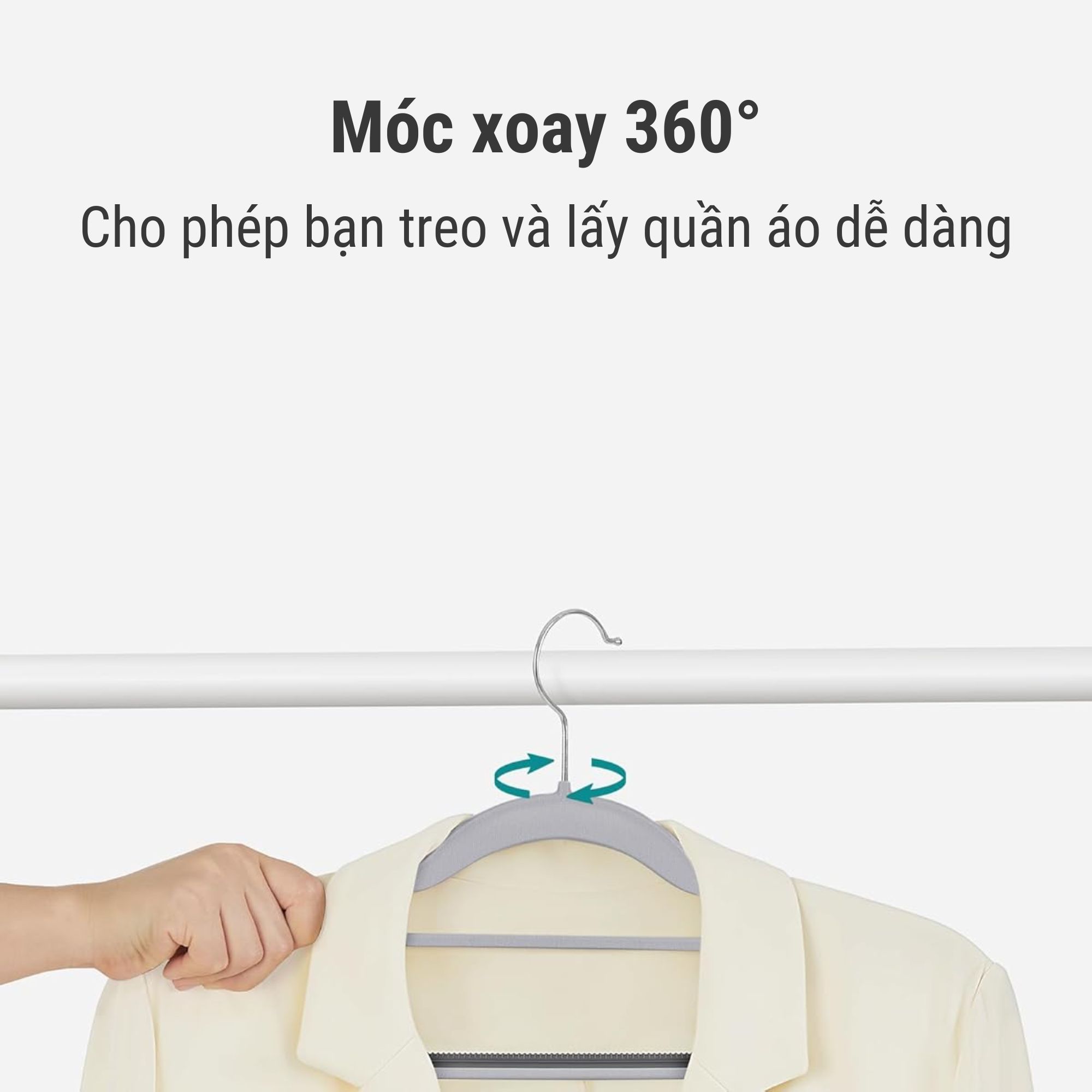 Set 50 Móc Treo Quần Áo Songmics HK87 - Nâng Tầm Không Gian Tủ Đồ Chuẩn Boutique