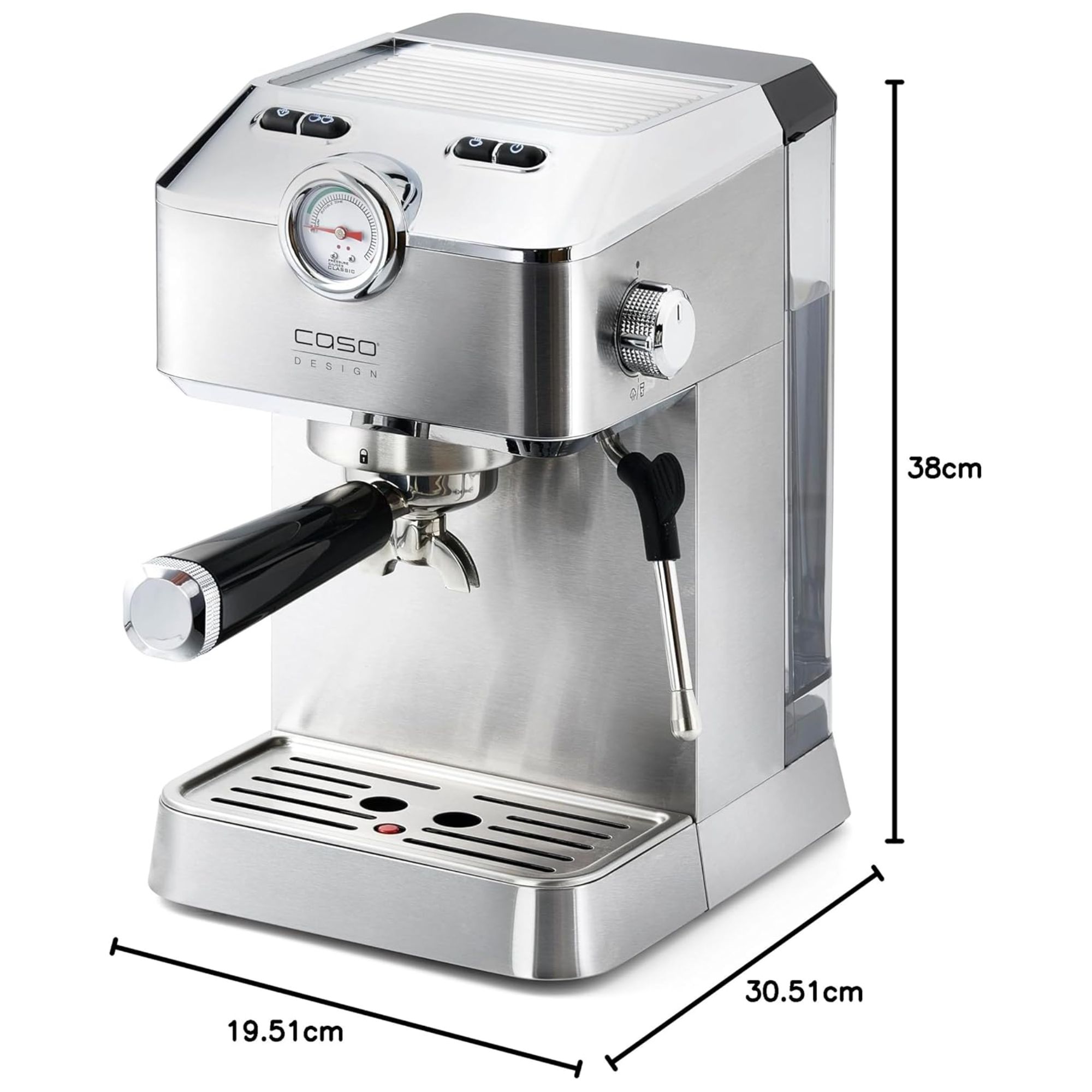 Máy Pha Cà Phê CASO Espresso Gourmet - Tiêu Chuẩn Espresso Chuyên Nghiệp Tại Gia