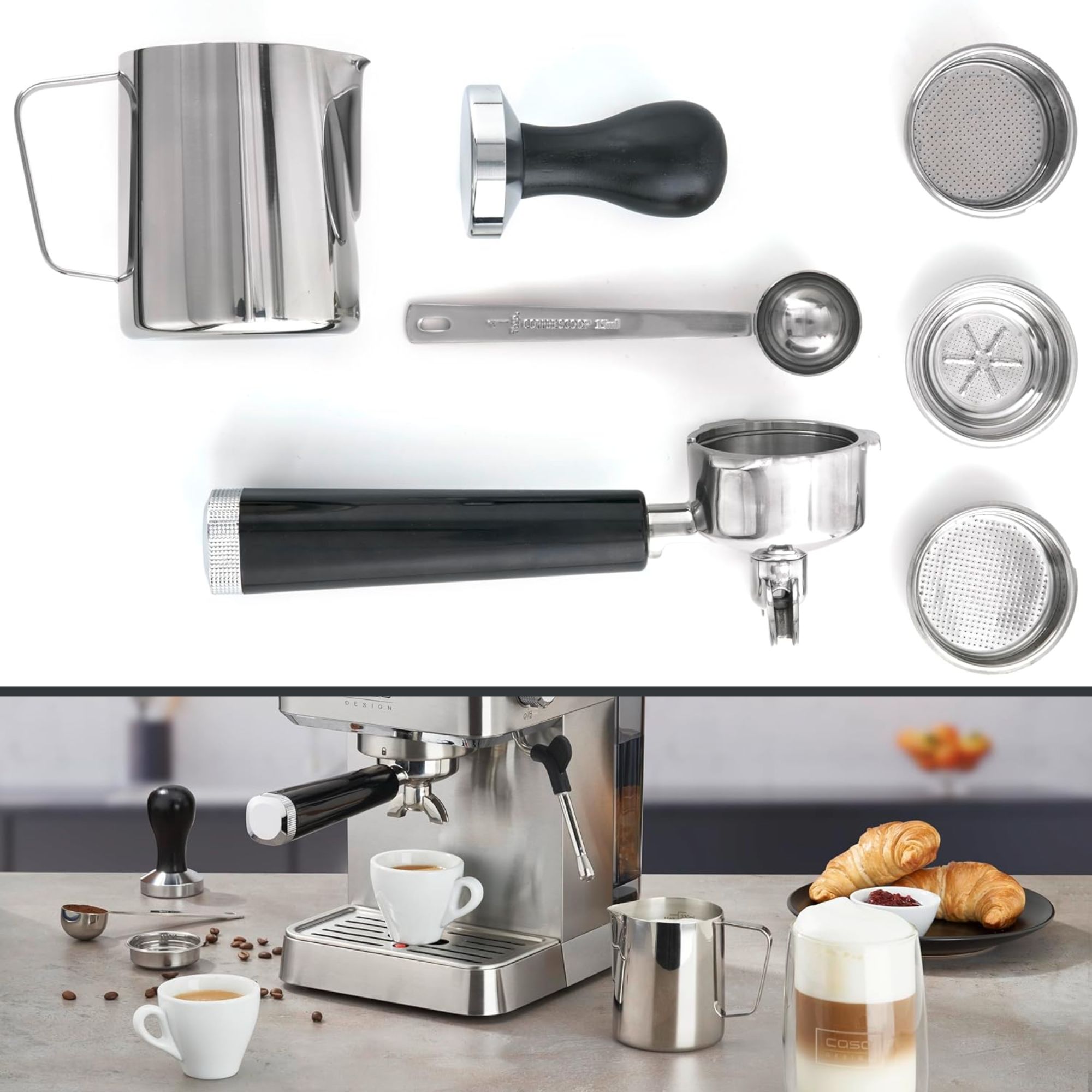 Máy Pha Cà Phê CASO Espresso Gourmet - Tiêu Chuẩn Espresso Chuyên Nghiệp Tại Gia