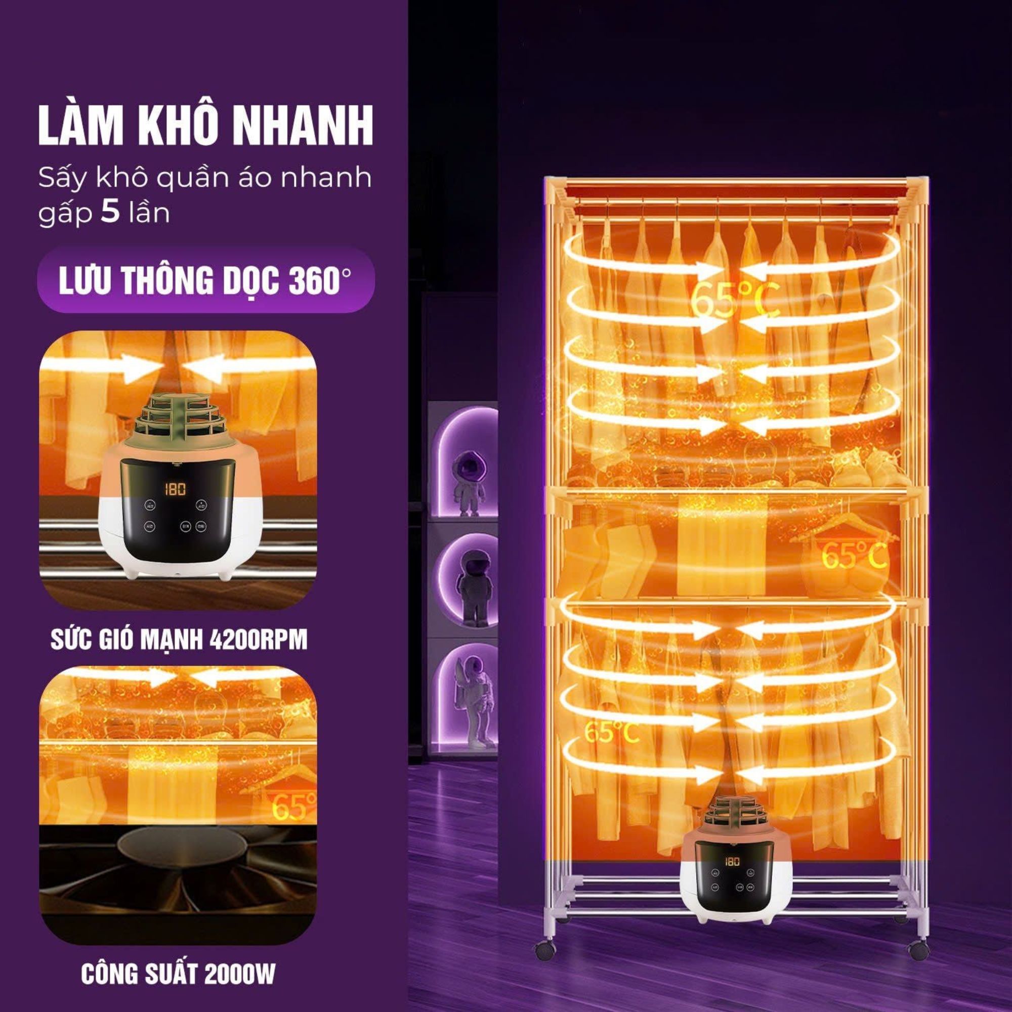 Tủ Sấy Quần Áo Gume GM-8222 - Giải Pháp Chăm Sóc Trang Phục Toàn Diện