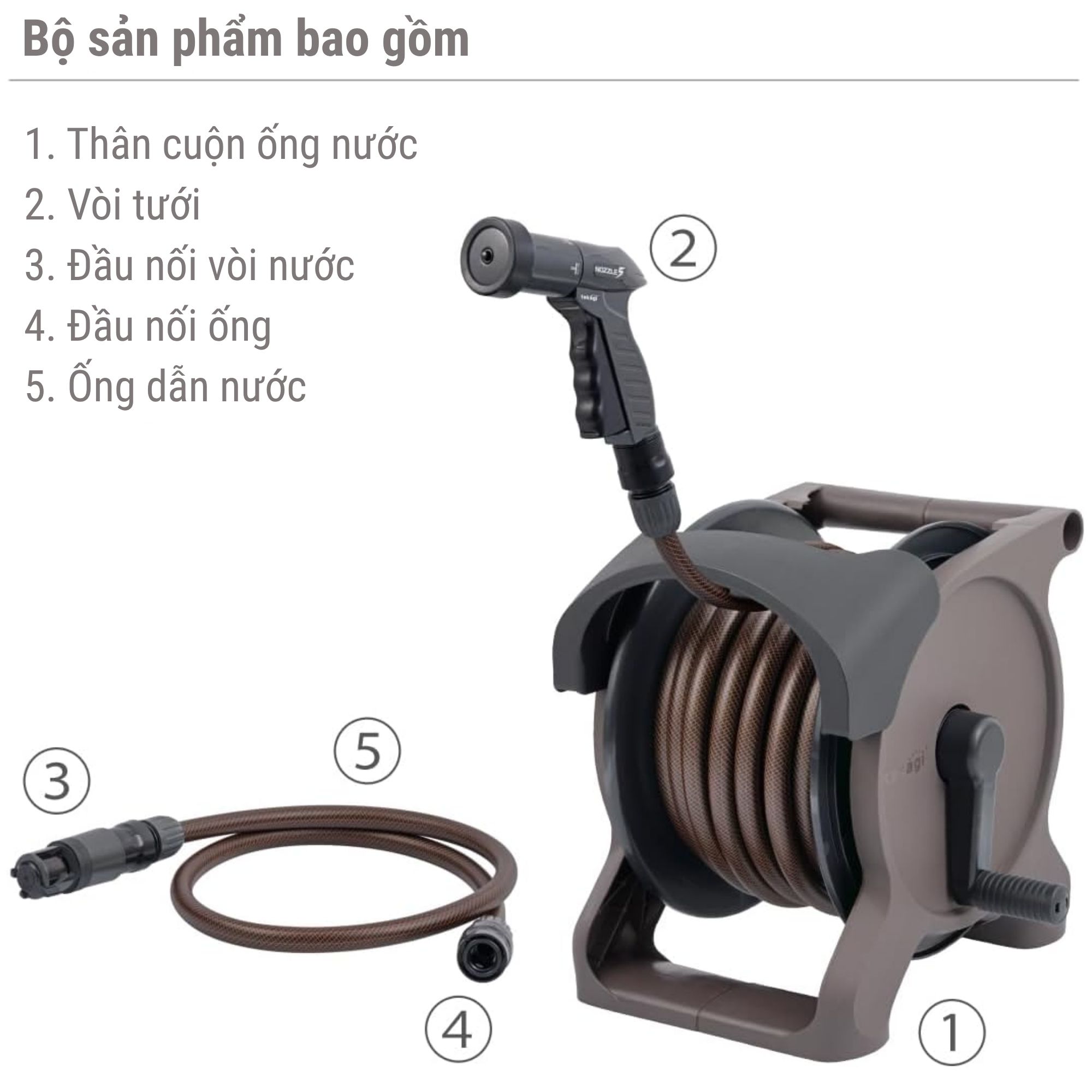 Bộ Vòi Tưới Takagi Aurora BASE PLUS 20m R1220BRA - Giải Pháp Chăm Sóc Sân Vườn Toàn Diện