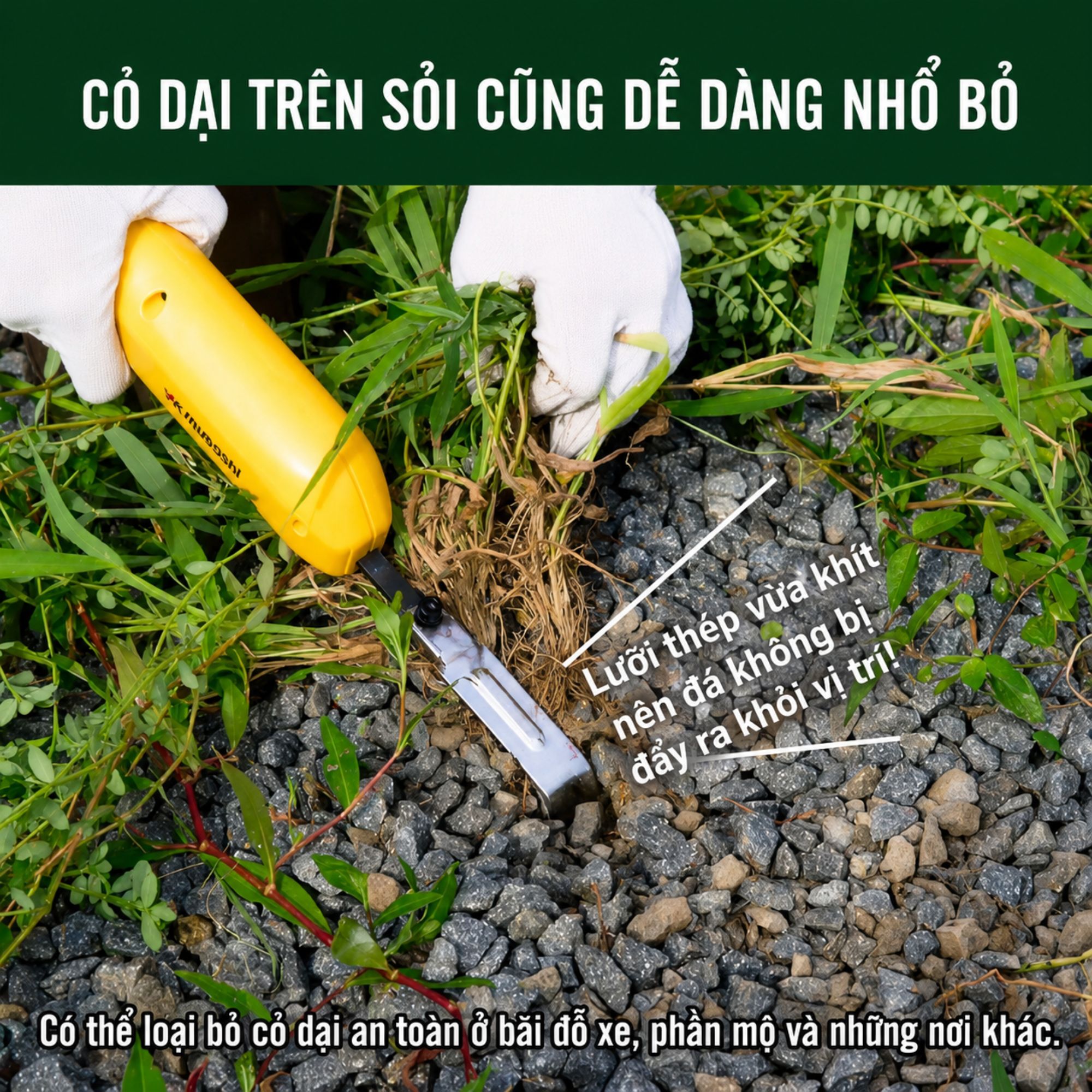 Máy Nhổ Cỏ Mini Musashi WE-740 - Kiến Tạo Không Gian Xanh Hoàn Mỹ Cho Gia Đình